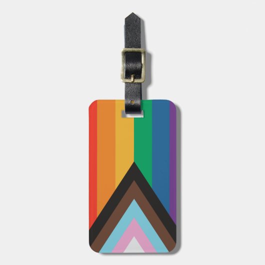Pride gay lgbt regenboogvlag bagagelabel (Voorkant verticaal)