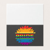 Pride-gay lgbtq-queer-regenboogzonnebloem kaart (Buitenkant ongevouwen)