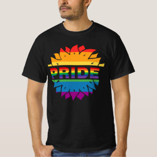 Pride-gay lgbtq queer-regenboogzonnebloem T-Shirt