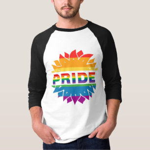 Pride-gay lgbtq queer-regenboogzonnebloem T-Shirt
