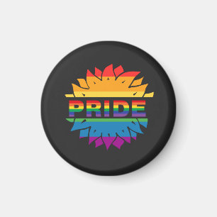 Pride-gay lgbtq queer-regenboogzonnebloem T-Shirt Magneet