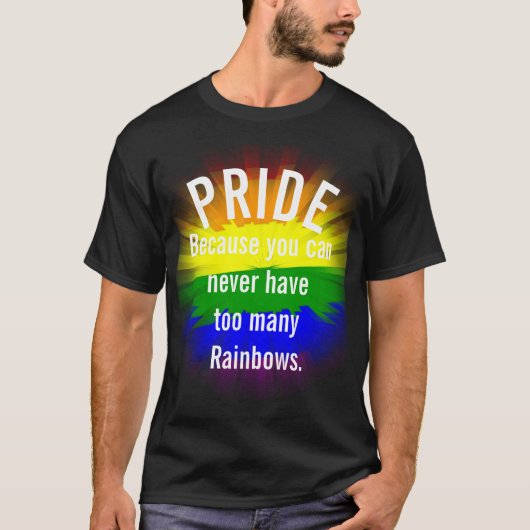 Pride Gay Pride burst-regenboogvlag T-shirt (Voorkant)