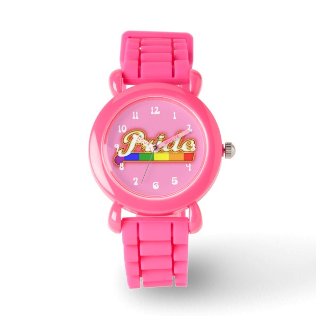 Pride Gay Pride Glanzende Pride Horloge (Voorkant)