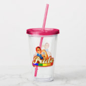 Pride Gay Pride Glowing Pride We Can Do It Acryl Drinkbeker (Achterkant)