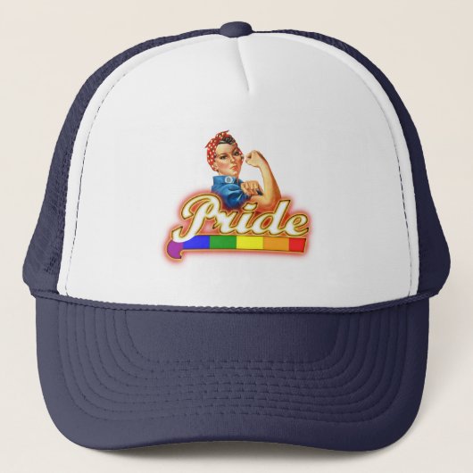 Pride Gay Pride Glowing Pride We Can Do It Trucker Pet (Voorkant)