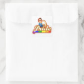 Pride Gay Pride Glowing Pride We Can Do It Vierkante Sticker (Tas)
