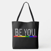 Pride Gay Pride Wees jezelf Tote Bag (Achterkant)
