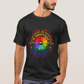Pride Gay Rainbow Hu LGBT Maand Plus Maat T-shirt