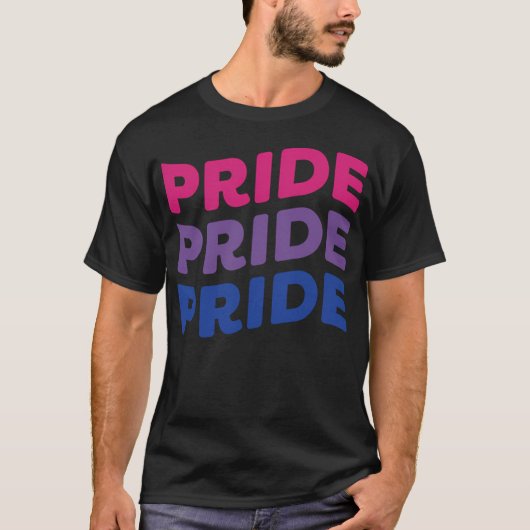 Pride (gebogen) BI T-shirt (Voorkant)