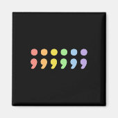 Pride Geestelijke Gezondheid Semicolon LGBTQIA+ LG Magneet (Voorkant)