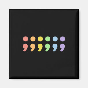 Pride Geestelijke Gezondheid Semicolon LGBTQIA+ LG Magneet