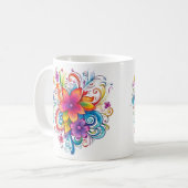 Pride geïnspireerde Floral Mok (Voorkant links)