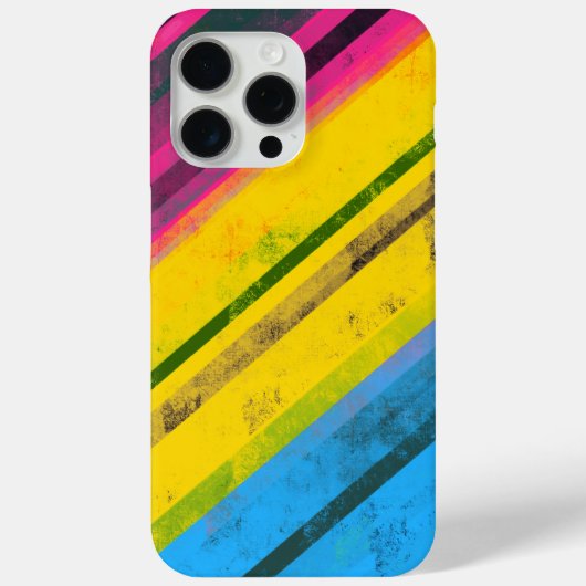 Pride Gelijkheid Pan Vlag Grunge Strepen LGBTQIA Case-Mate iPhone Case (Achterkant)