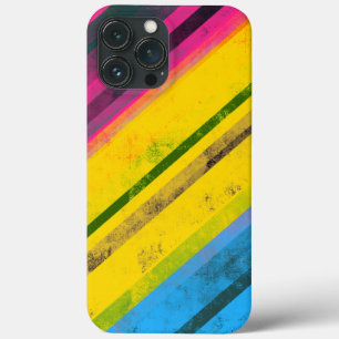 Pride Gelijkheid Pan Vlag Grunge Strepen LGBTQIA Case-Mate iPhone Case