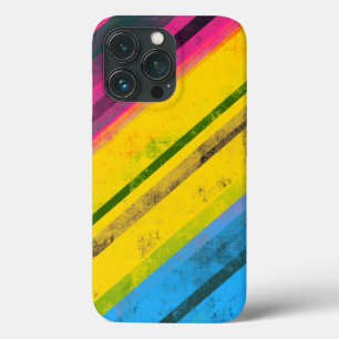 Pride Gelijkheid Pan Vlag Grunge Strepen LGBTQIA Case-Mate iPhone Case