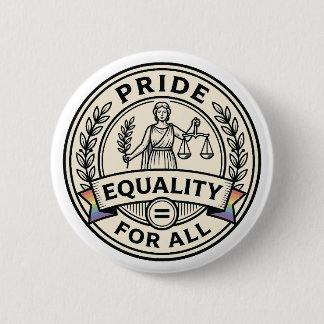 Pride Gelijkheid Voor Iedereen Ronde Knop Button 5,7 Cm