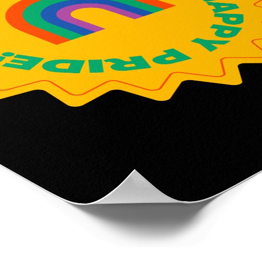 Pride. Gelukkig trots. Kieliefde, regenboogkleur Poster (Hoek)