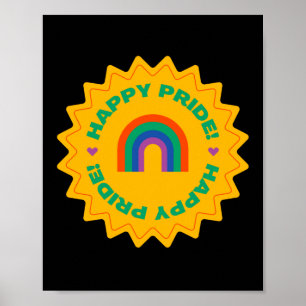 Pride. Gelukkig trots. Kieliefde, regenboogkleur Poster