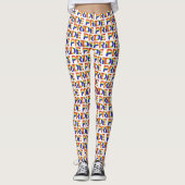 PRIDE Geometric Rainbow Patroon Leggings (Voorkant)