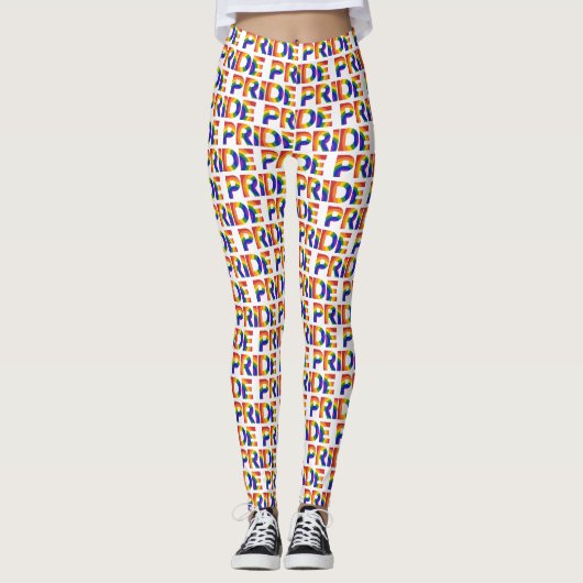 PRIDE Geometric Rainbow Patroon Leggings (Voorkant)