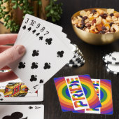 PRIDE Geometrische Regenboog Roos Pokerkaarten (Insitu)