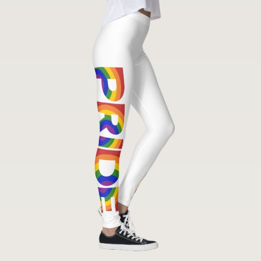 PRIDE Geometrische regenboogletters Leggings (Rechts)