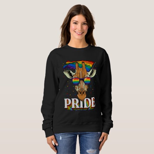 Pride Giraffe LGBTQ Rainbow Flag Pride Month Anima Trui (Voorkant volledig)