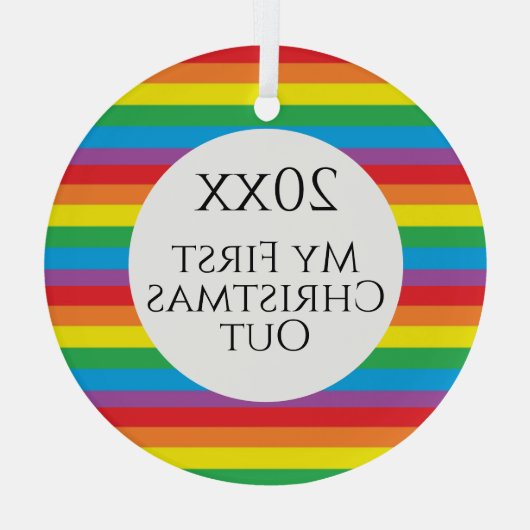Pride Glas Ornament (Achterkant)