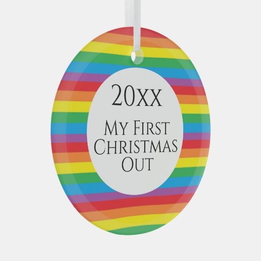 Pride Glas Ornament (Voorkant Rechts)