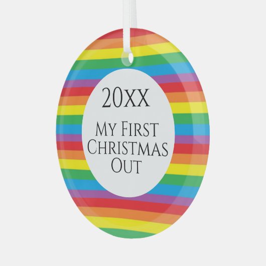 Pride Glas Ornament (Voorkant links)
