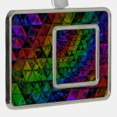 Pride Glas Verzilverd Omlijst Ornament (Rechts)