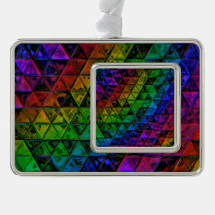 Pride Glas Verzilverd Omlijst Ornament