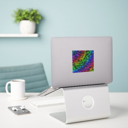 Pride Glass Sticker (Laptop op bureau)