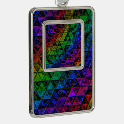 Pride Glass Verzilverd Omlijst Ornament (Rechts)