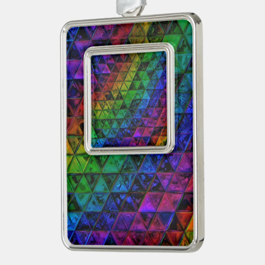 Pride Glass Verzilverd Omlijst Ornament (Links)