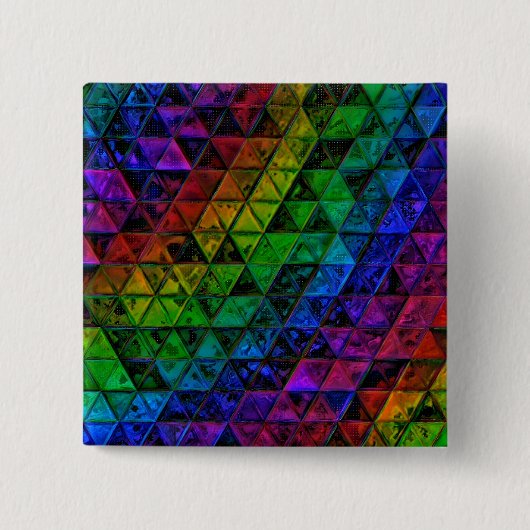 Pride Glass Vierkante Button 5,1 Cm (Voorkant)