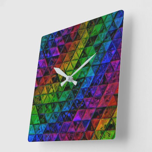 Pride Glass Vierkante Klok (Hoek)