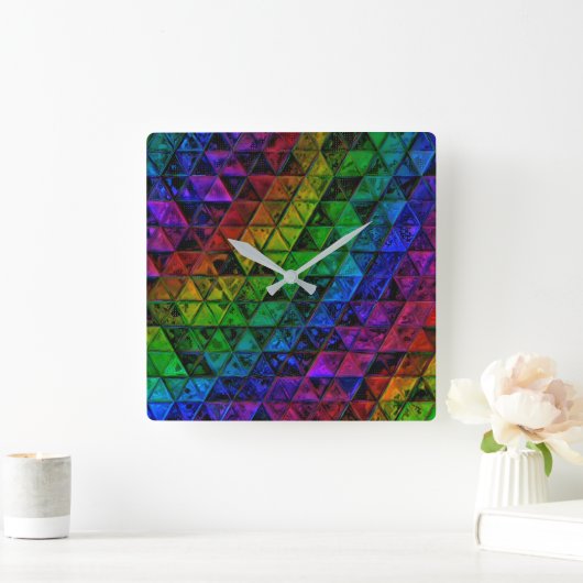 Pride Glass Vierkante Klok (Huis)