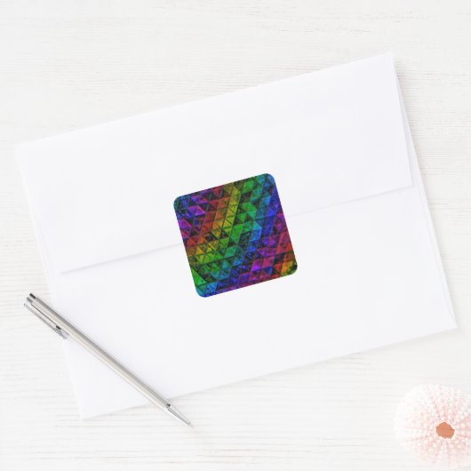 Pride Glass Vierkante Sticker (Envelop)