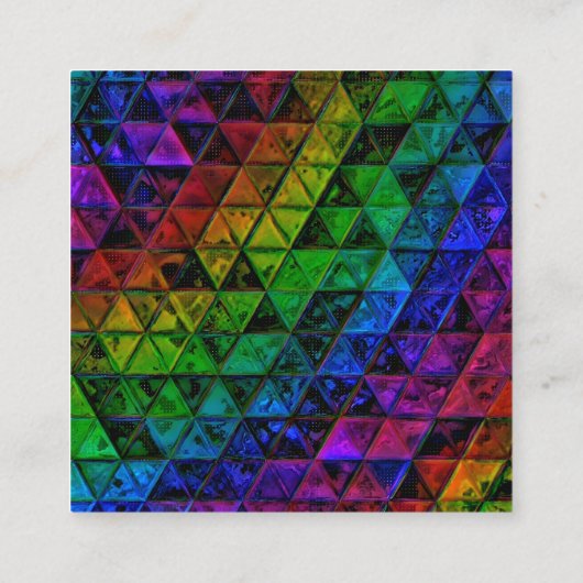 Pride Glass Vierkante Visitekaartje (Achterkant)