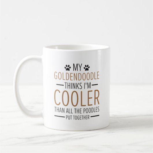 Pride Goldendoodle Eigenaren Cool Dog Funny Gezegd Koffiemok (Links)