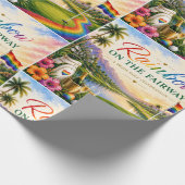 Pride Golf Regenboog op de Fairway Viering Cadeaupapier (Hoek)