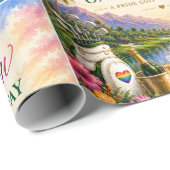 Pride Golf Regenboog op de Fairway Viering Cadeaupapier (Rol Hoek)