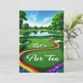 Pride golfbaan toernooi voor golfers kaart (Staand voorkant)