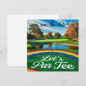 Pride golfbaan toernooi voor golfers save the date (Voorkant / Achterkant)