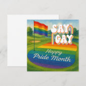 Pride golfbaan toernooi voor golfers save the date (Voorkant / Achterkant)