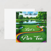 Pride golfbaan toernooi voor golfers save the date (Voorkant / Achterkant)