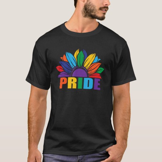 Pride Grappig LGBTQ+ Homosexueel Queer Zonnebloem T-shirt (Voorkant)