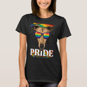 Pride Greyhound LGBTQ Rainbow Flag Pride Month Pet T-shirt