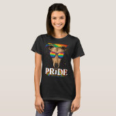 Pride Greyhound LGBTQ Rainbow Flag Pride Month Pet T-shirt (Voorkant volledig)